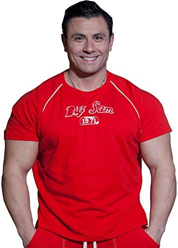 BIG SAM SPORTSWEAR COMPANY Men's Ragtop Rag Top Sweater Gym T-Shirt *3113* 3XL Red