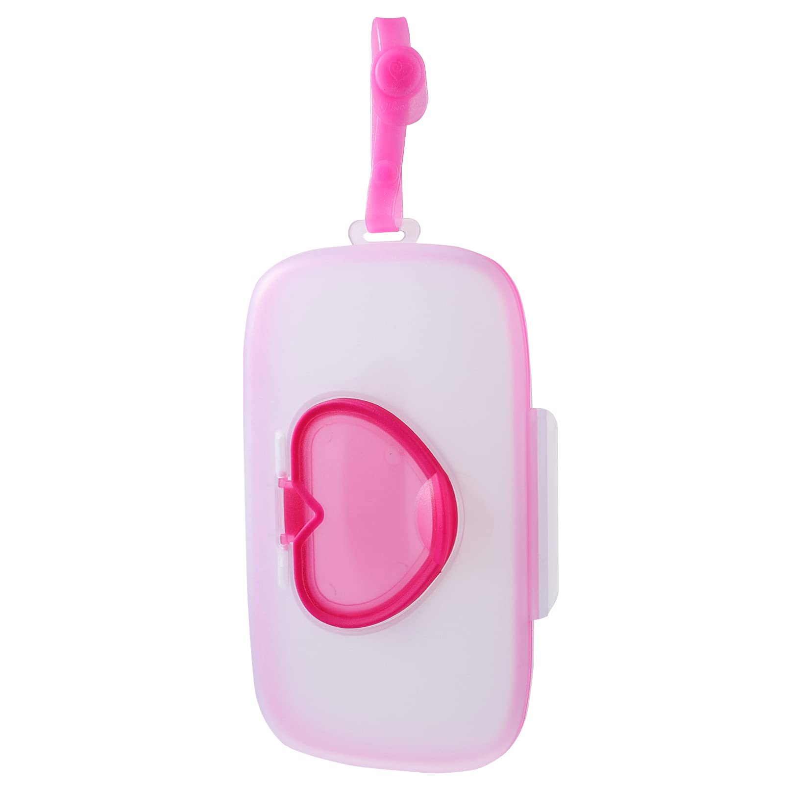 Hemoton On- The- Go Baby Wipes Dispenser Portable Wet Tissue Case Holder Personal Paper Napkin Pouch for Stroller Pram Travel (Pink)