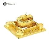 Microworld 3D Metal Puzzle Rome Castel Sant'Angelo Architectural Building Model J007-G DIY 3D Laser Cut Assemble Jigsaw Toys - Gold