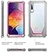 Galaxy A50 Rugged Clear Case, Poetic Full-Body Hybrid Shockproof Bumper Cover, Built-in-Screen Protector, Guardian Series, Case for Samsung Galaxy A50 (2019 Release), Pink/Clear