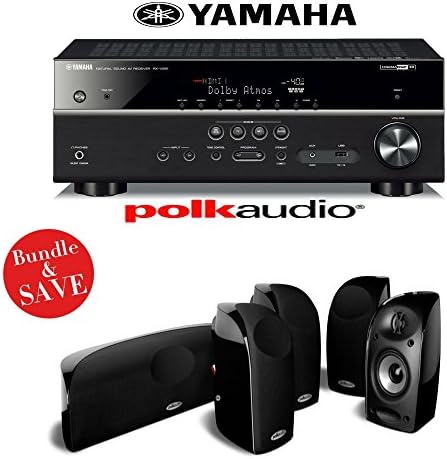 Yamaha RX-V581BL 7.2-Channel Network A/V Receiver + Polk Audio TL250 5.0 Home Theater Speaker System
