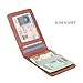 YOOMALL Slim Money Clip Wallets for Men Front Pocket Wallet Card Holder (black & brown (upgrades))