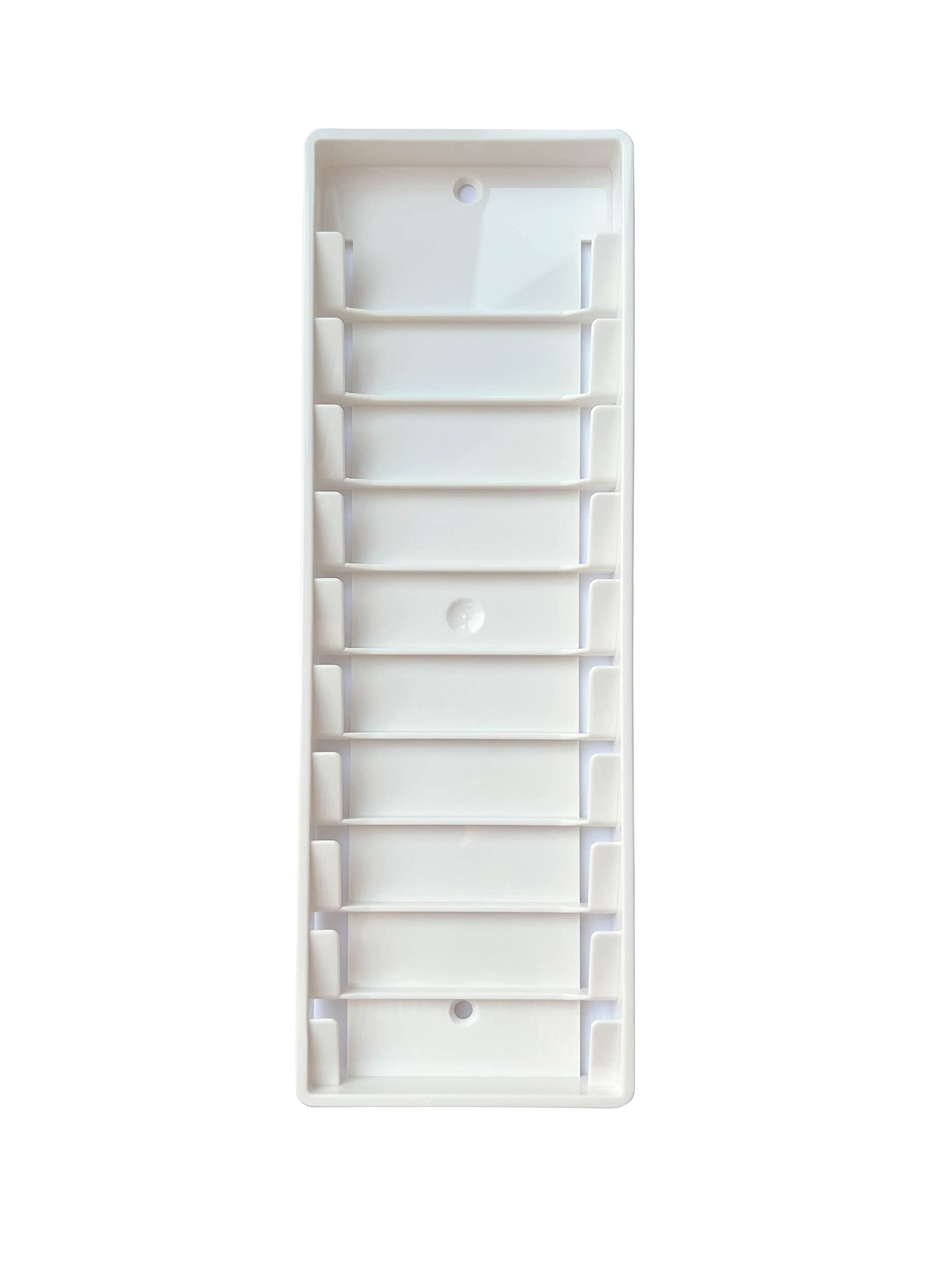 Card holder for 10 staff card, compatible with chip drive Reiner SCT, wall holder for time recording, ideal for offices, doctor’s surgeries, workshop, production hall, fitness studio/available in various colours white White