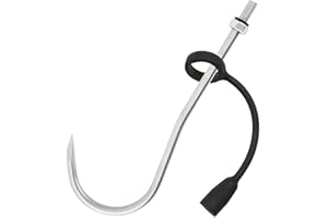 SAN LIKE SANLIKE Fishing Gaff Fishing Hook - Stainless Steel Extra Strong Sharp Fishing Gaff Hook for Saltwater Freshwater Fishing with Protection Cover, 6MM Screw Thread