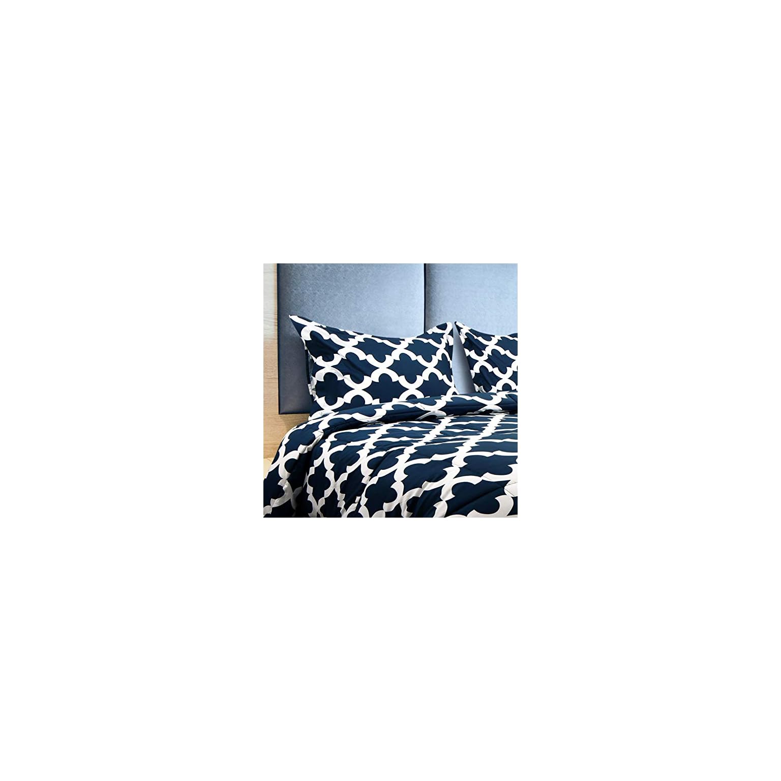 Utopia Bedding Queen Comforter Set (Navy) with 2 Pillow Shams Bedding