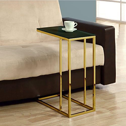 Metal Tray Side End Table With Marble Top for Living Room