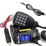 TALKCOOP KT-8900D 25W/20W Dual Band VHF/UHF(136-174/400-480MHZ) Mini Color Screen Quad-Standy Mobile Car Radio 2 Way Radios Walkie Talkie Car Mobile Ham Radio+ Free Programming Cable and CD