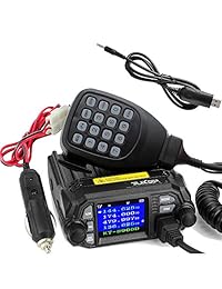 TALKCOOP KT-8900D 25W / 20W Banda dual VHF / UHF (136-174 / 400-480MHZ) Mini pantalla a color Quad-Standy Mobile Car Radio 2 Way Radios Walkie Talkie Mobile Ham Radio + Programación gratuita Cable y CD