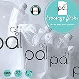 pal beverage flasks - High Quality, Reusable, Collapsable Travel Flask, Cruise Booze Kit, Drink Smuggler, Rum Runner, Wine, Cocktails, Liquor Bag/Pouch Kit, And Funnel