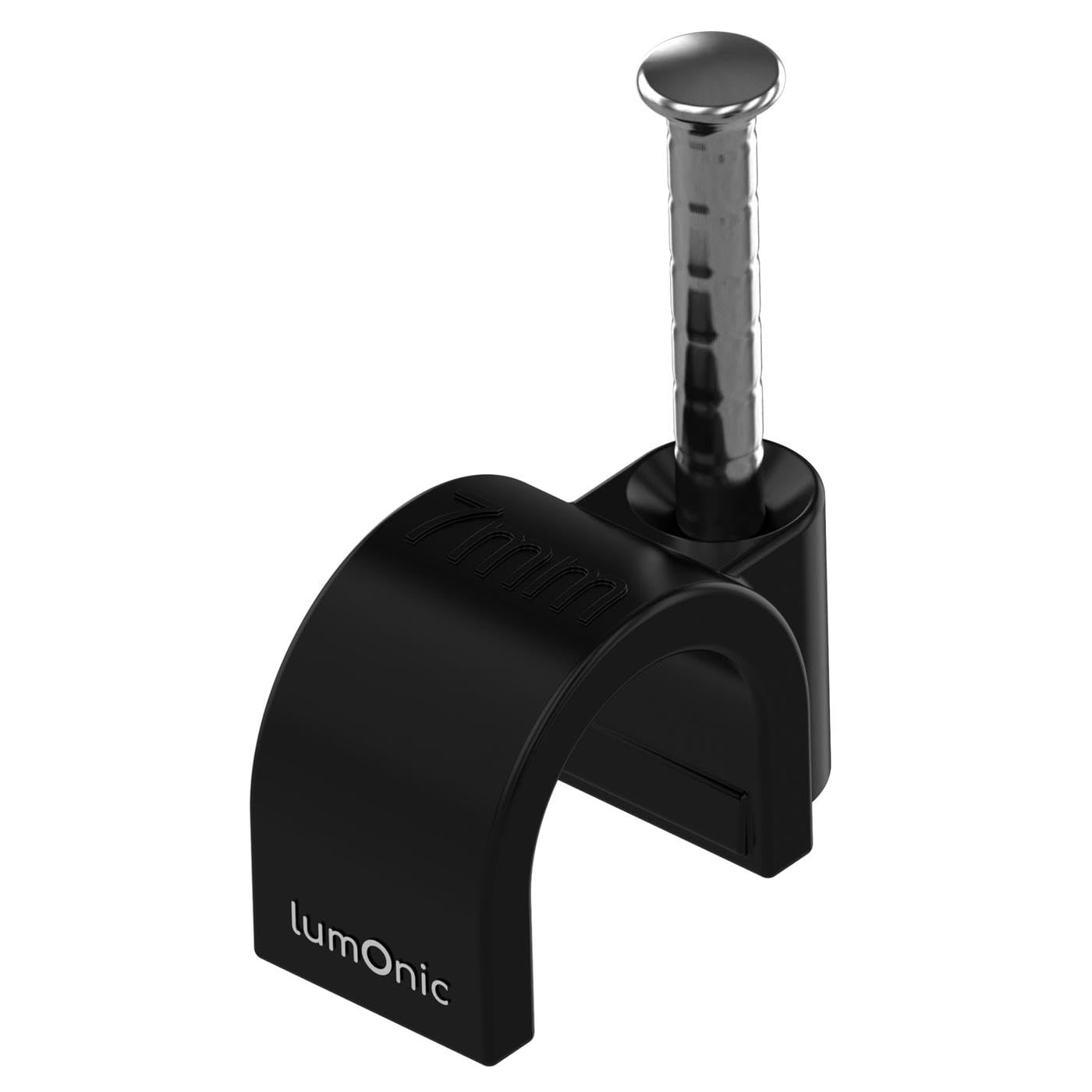 100x Nail clamp 7mm for Cable Black Cable clamp with Nail Cable clamp