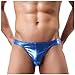 Men's Metallic Wet Look Lingerie Bikini Underwear Faux Leather Low Rise Boxer Briefs Thongs G-Strings Swimsuit