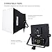 Fovitec Portable 600 LED Daylight Studio Panel with Barn Doors, 36W 5600K Color Temperature for Video and Photography - Includes DMX, V-Lock Mount, and Case