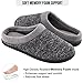 HomeTop Men's Comfort Breathable Moisture-Wicking Spring Summer Slip On Memory Foam House Slippers Shoes Indoor/Outdoor (9-10 D(M) US, Gray)