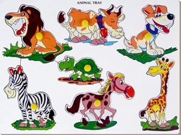 Little Genius Animal Tray with Knob