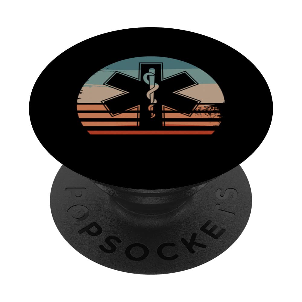 Retro Vintage Classic Paramedic Medical Emergency Ems PopSockets Swappable PopGrip