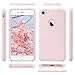 ULAK iPhone 7 Case, Pink Slim Fit Liquid Rubber & Silicone Protective Shock Absorption Cover with Soft Microfiber Cloth Lining Cushion for Apple iPhone 7 4.7 Inch,Pink