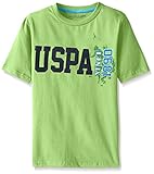 U.S. Polo Assn. Little Boys Cotton Jersey Graphic Crew T-shirt, Summer Lime, 5/6