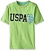 U.S. Polo Assn. Little Boys Cotton Jersey Graphic Crew T-shirt, Summer Lime, 5/6