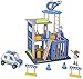 Pidoko Kids Police Station Playset - Everyday Heroes Wooden Toys Play Set, with Accessories - Toy Dollhouse for Boys & Girls Toddlers 3 Year Old and up