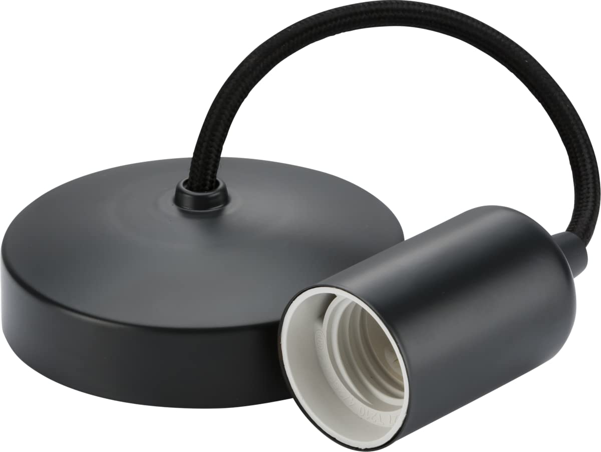 Knightsbridge 6" E27 Contemporary Pendant Set - Anthracite (8270AT)