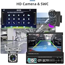 Podofo Single Din Car Stereo with Apple Carplay and