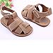 DZT1968® Baby Girl Boy PU Leather Anti Slip Sandals Shoes Prewalker (0~6 Months, Khaki)