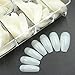 Ballerina Nails Natural Coffin Nail Tips 500 Pieces Half Cover Long Acrylic False Nails for Nail Salons and DIY Nail Art