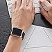 LOVLEOP Bands Compatible with Apple Watch Band 38mm 40mm 44mm 42mm, Top Grain Leather Strap for iWatch Series 5 Series 4 Series 3 Series 2 Series 1 (Black+Rose Gold Connector, 38mm 40mm)