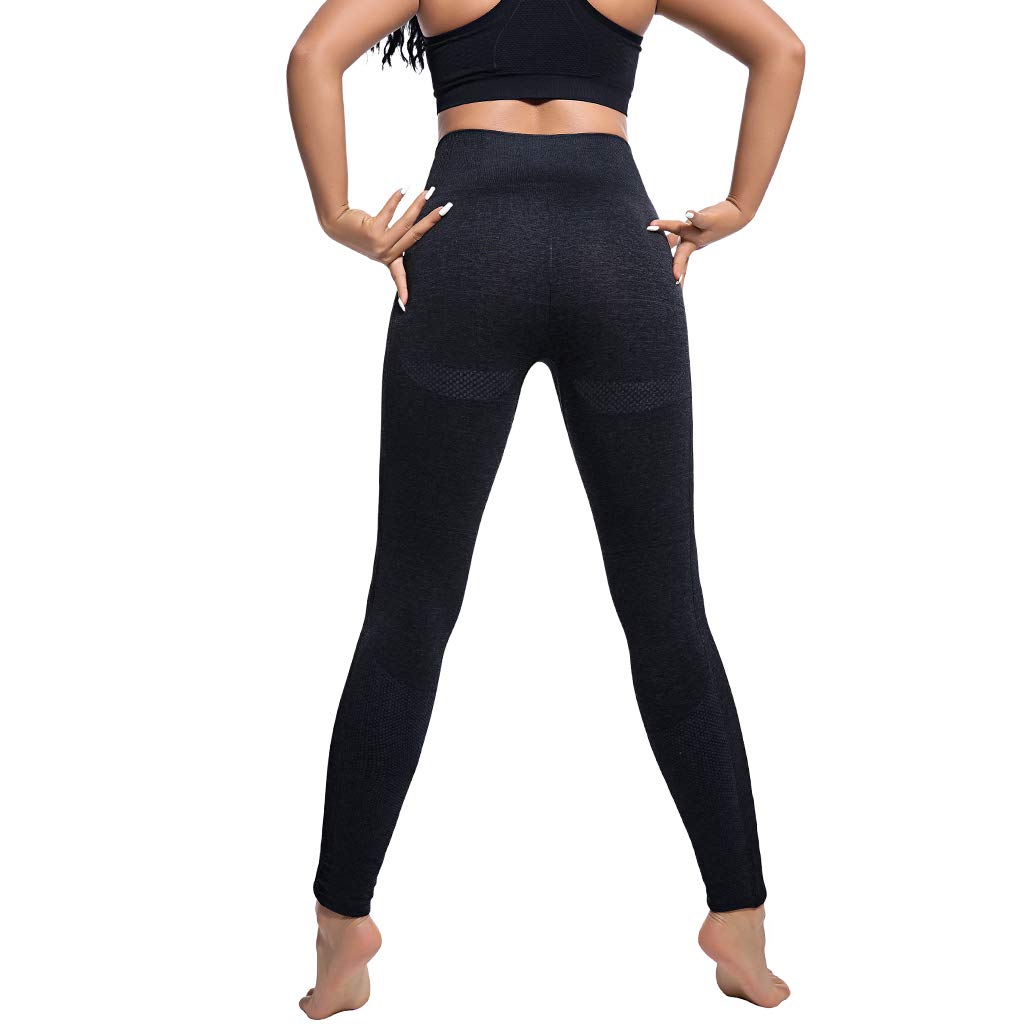 BycRad Womens Flex Ombre Slimming Leggings Yoga Pants Compression Tights Black S