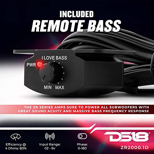 DS18 ZR2000.1D Car Amplifier 1Channel Digital Class D Subwoofer