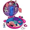 Polly-Pocket-Big-Pocket-World-Flamingo-Floatie-Compact-Amazon-Exclusive Polly Pocket Pocket World Flamingo Floatie Compact with Water Area, Hot Tub, Waterfall, Micro Polly and Shani Dolls…