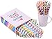 Disposable Biodegradable Paper Party Straws - 300 Pack Premium Bulk Eco Friendly Striped Straws 6 Different Colors For Juices, Shakes, Smoothies, Party Supplies, Decoration, Birthday Party