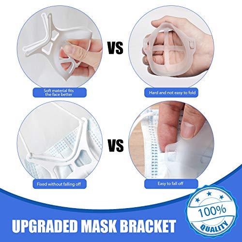 10 Pack Upgraded 3D Silicone Face Mask Bracket Face Mask Inner Support Frame More Space for
