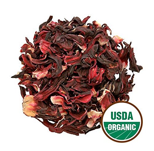 Organic Hibiscus Flowers Tea 1 Pound (200 Cups,7 Cents/Cup) Dual Spices