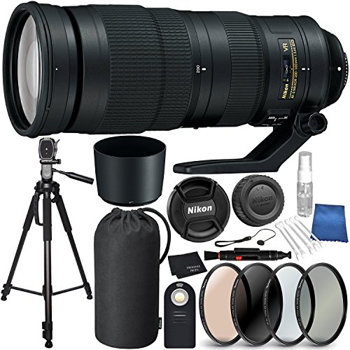 Nikon AF-S NIKKOR 200-500mm f/5.6E ED VR Lens Bundle For Nikon D7200, D7100, D3400, D3300, D3200, D3000, D5500, D5300, D5100, D5000, D750, D600, D90, D80, D70s, D70, D50, D40 with Mfr. Accessories