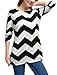 Allegra K Women's Round Neck Contrast Color Knitted Shirts Long Sleeve Sweater Tops Medium Black White