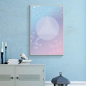 Floating Framed for Living Room Bedroom Abstract Geometric...