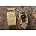 MUJUZE Wood Watch,BIOSTON Natural Handmade 47.5mm Size Sandalwood Quartz Wooden Wrist Watches Men with Luminous Pointer