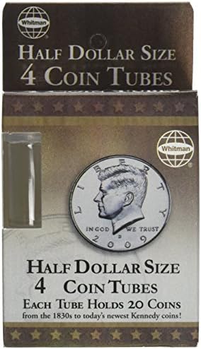 Half Dollar Size Coin Tubes: 4-Count