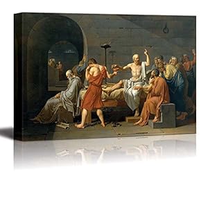 The Death Of Socrates by Jacques-Louis David - Canvas Print