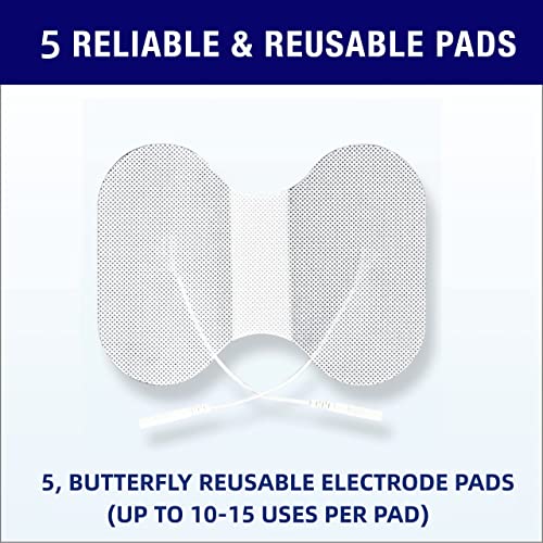 Syrtenty TENS Unit Replacement Pads Pack of 5 Butterfly Shaped