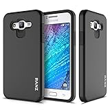 Galaxy J7 Case, RANZ Black Hard Impact Dual Layer Shockproof Bumper Case For Samsung Galaxy J7/ SM-J700/ J7 Duos (2015 Released)