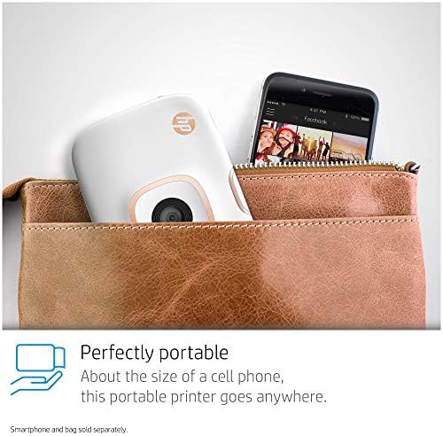 HP Sprocket 2-in-1 Portable Photo Printer & Instant Camera Bundle with 8GB MicroSD Card and ZINK Photo Paper – White (5MS95A) 5 513ifDJZS8L. AC