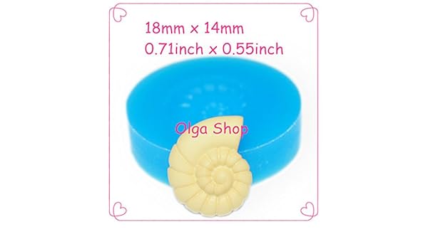 D200 molde Fimo molde silicona Animal almeja (18 x 14 mm): Amazon ...