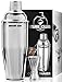 24oz Professional Cocktail Shaker/Martini Shaker/Drink Mixer Set for Margarita and Martini — Double Thickness Stainless Steel with Double Jigger Inside