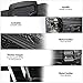 Docooler Lockable Cosmetic Organizer, Box Foldable Makeup Train Storage Case Holder, 2 Layers (Black)