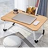 Foldable-Laptop-Bed-Table-Lap-Desk-Stand-Serving-Tray-Dining-Table-with-Slot-Notebook-Stand-Holder-Bed-Tray-Laptop-Desk-for-Eating-Breakfast-Working-Watching-Movie-on-BedCouchSofaFloor Foldable Laptop Bed Table Lap Desk Stand, Serving Tray Dining Table with Slot, Notebook Stand Holder, Bed Tray Laptop…