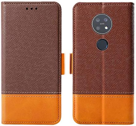 Torubia Case Compatible with Nokia 7.2 Wallet Case, [Folio Style ] Premium Case Compatible with Nokia 7.2 Card Cases Stand Feature for Case Compatible with Nokia 7.2 [Brown 0 ] Back Shell