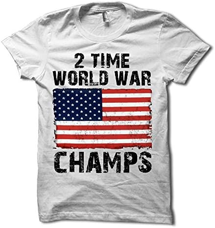 2 Time Back to Back World War Champs Shirt - American Flag T-Shirt