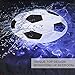 BlessLiving 3D Soccer Ball Bedding Blue Flames Teen Boys Sports Duvet Cover 3 Piece Dark Navy Blue Comforter Cover Set (Full)